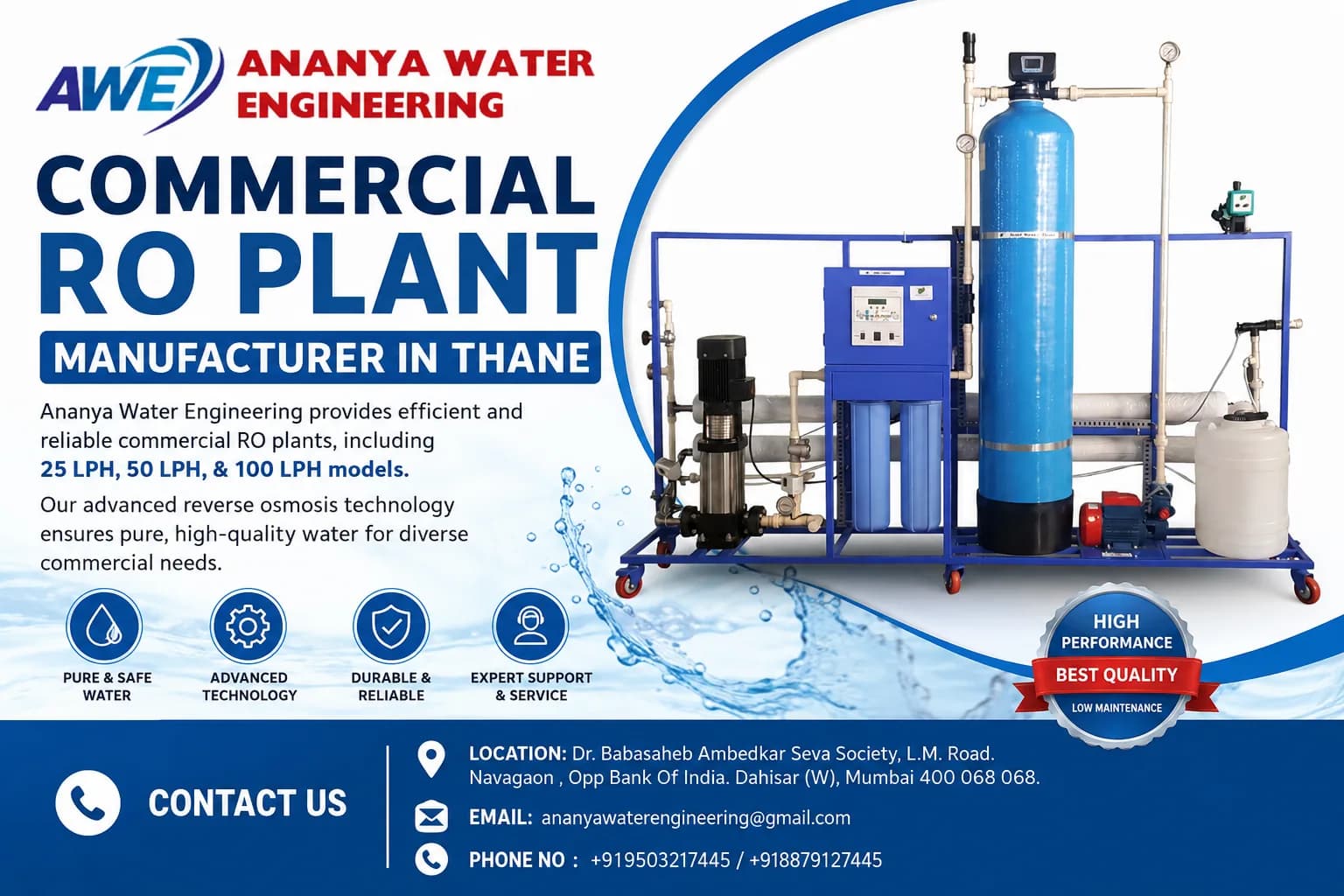Commercial RO Plant manufacturer in thane