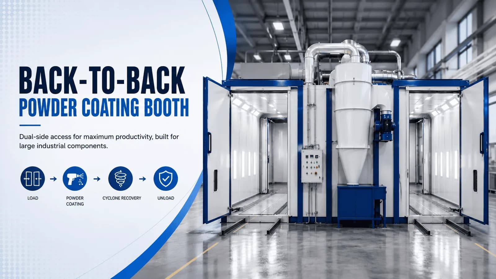 Back-to-Back Powder Coating Booth