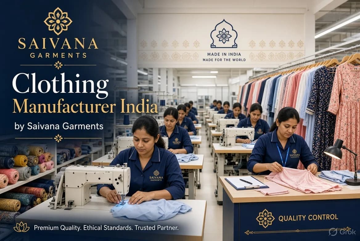 Clothing Manufacturer India - Saivana Garments