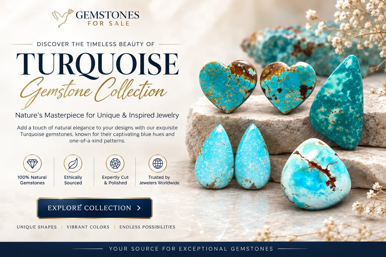 Natural Turquoise Gemstones for Sale