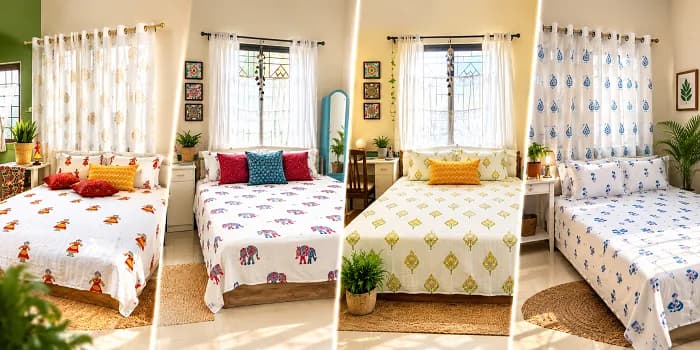 Traditional Hand Block Bedsheet Designs for Stylish Bedrooms