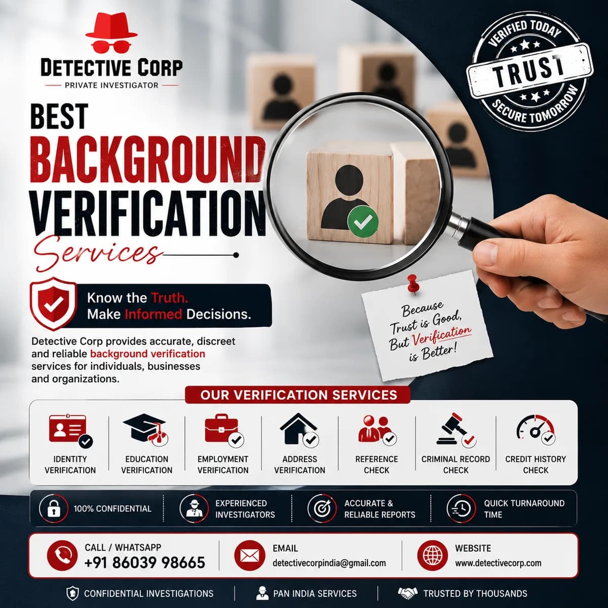 Best Background Verification Services in India – Trust Detective Corp