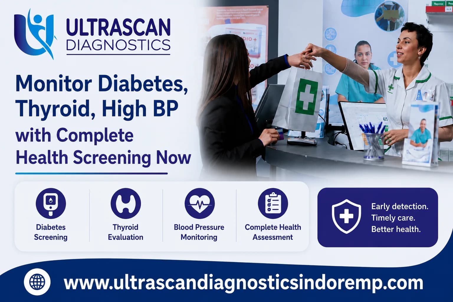 Monitor Diabetes Thyroid High BP with Complete Health Screening Now