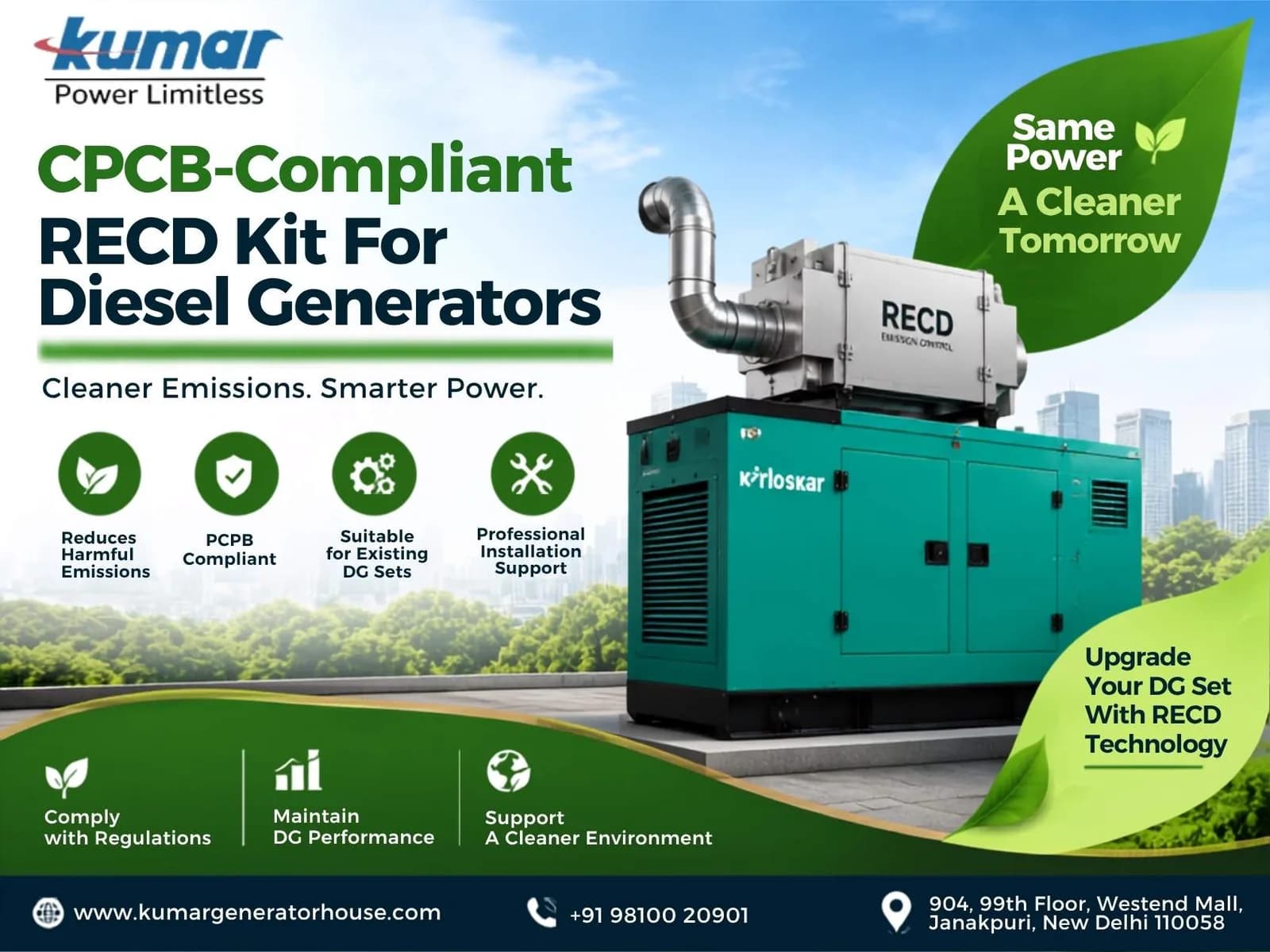 CPCB-Compliant RECD Kit for Diesel Generators | RECD Kit for DG Set