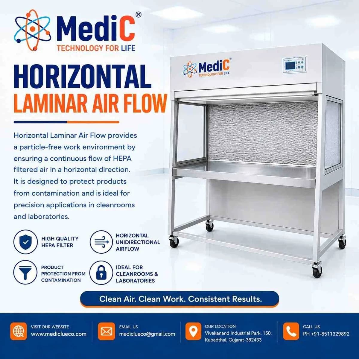 High Quality Horizontal Laminar Air Flow Supplier in India