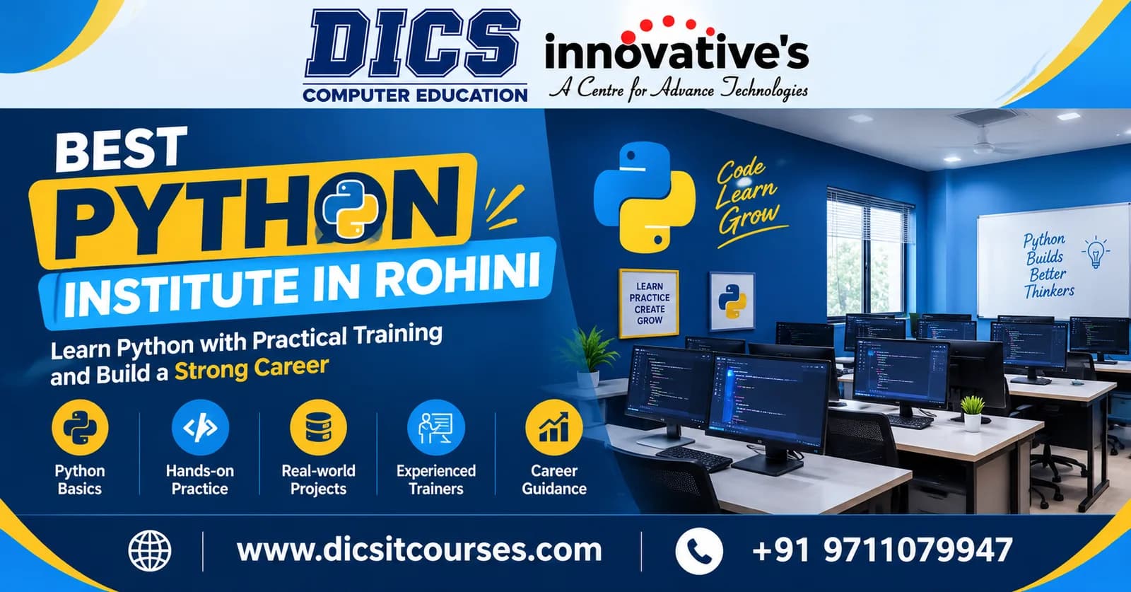 Learn Python from the Best Institute in Rohini – DICS Innovatives