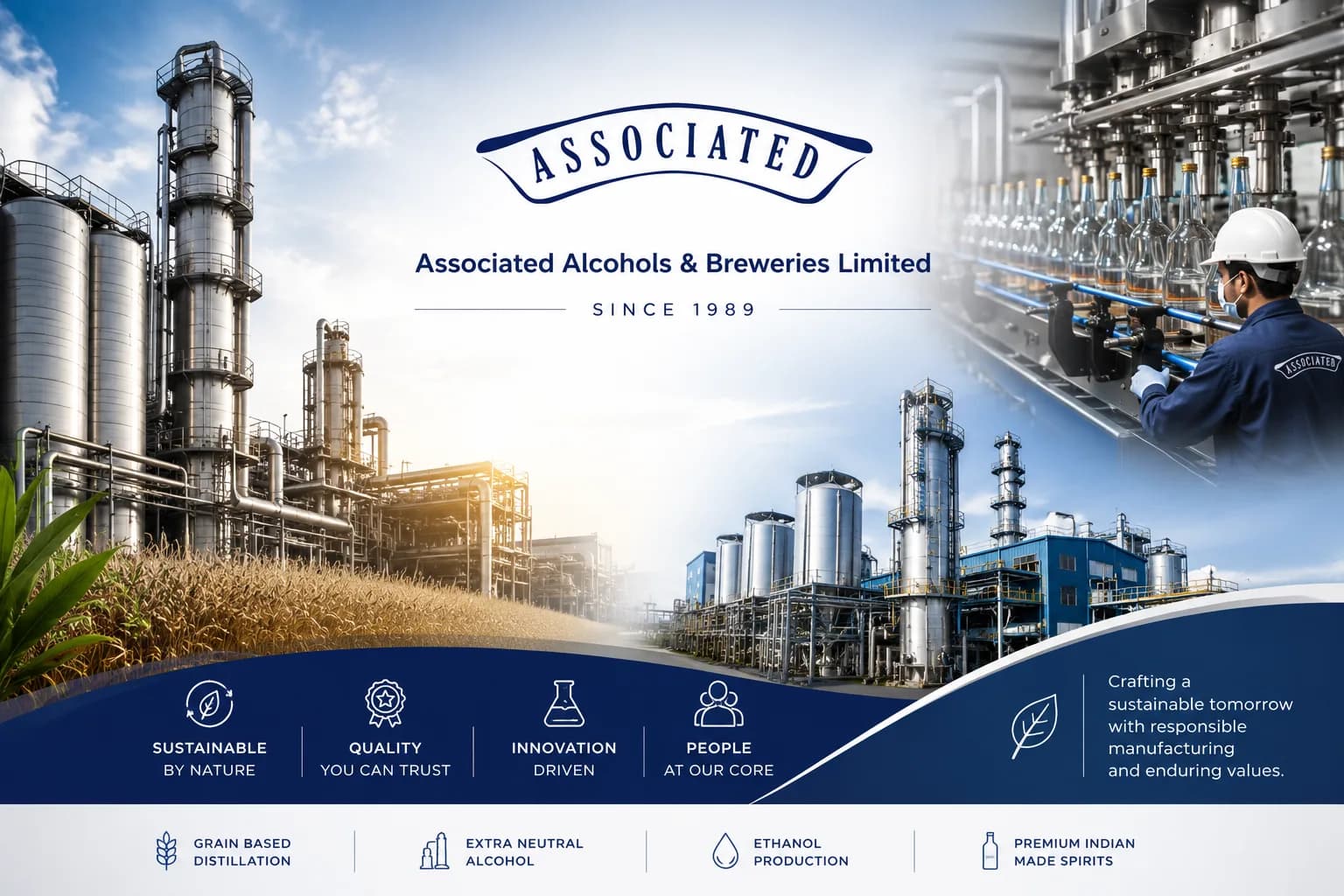 Associated Alcohols & Breweries Limited | Leading Alcohol & Spirits Manufacturer in India