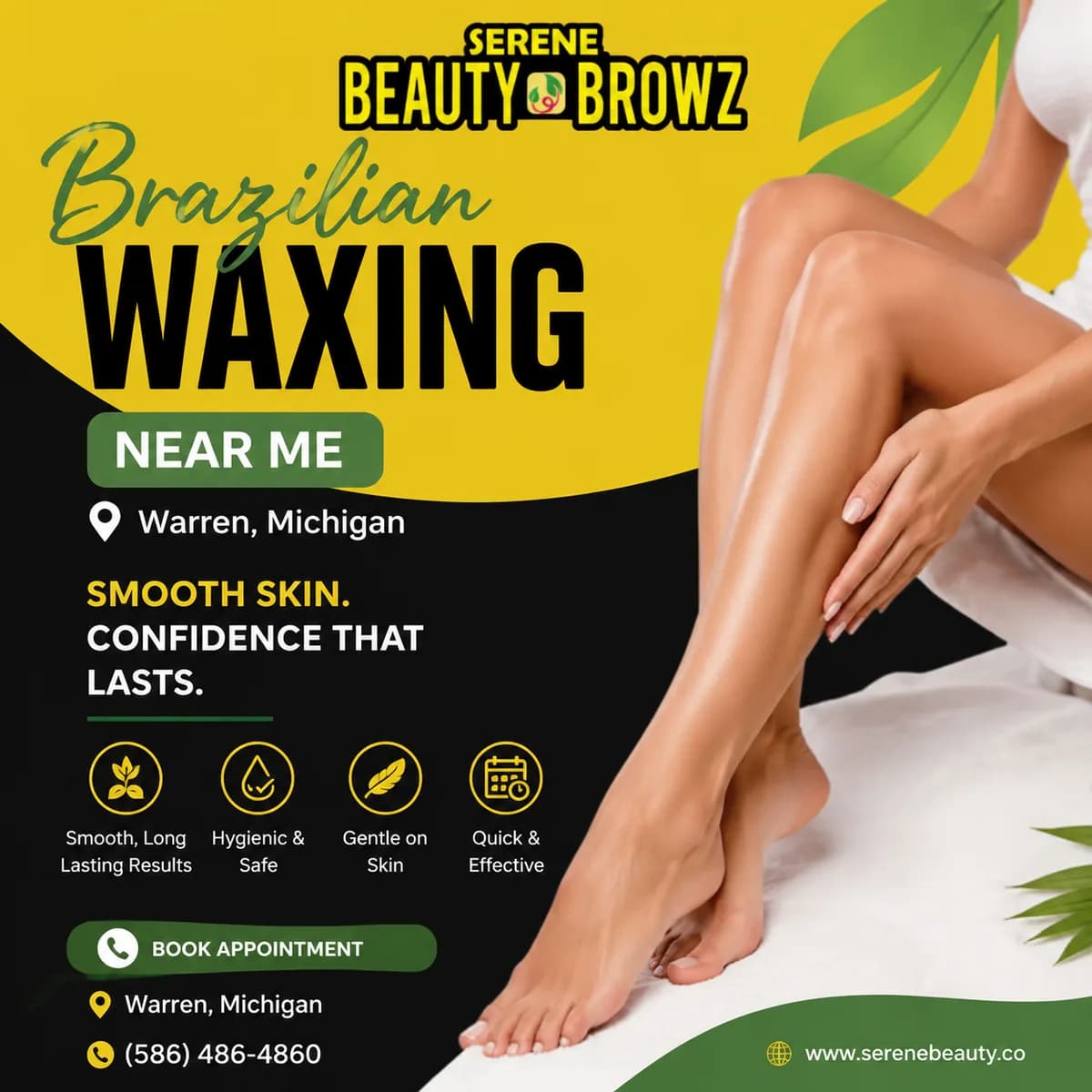 Brazilian Waxing Near Me in Warren, MI – Serene Beauty & Browz