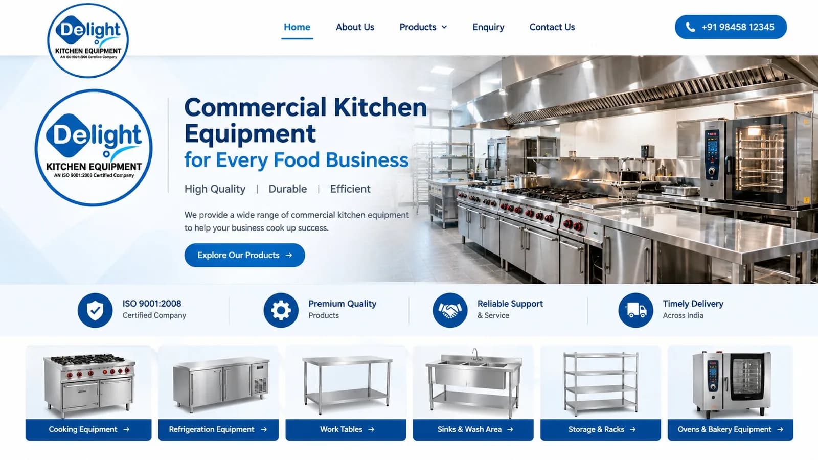 Commercial Kitchen Manufacturer for Modern Food Industry Requirements