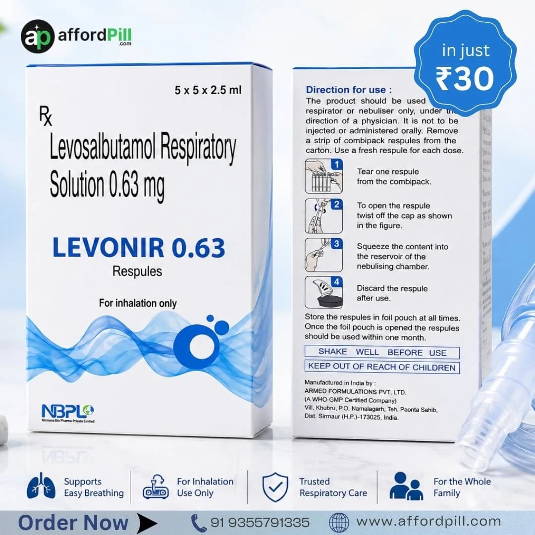 Shop Genuine Levonir 0.63 Respules from a Trusted Store
