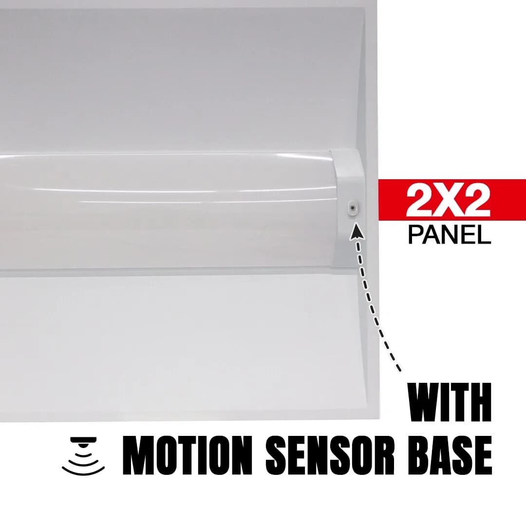 2x2 LED Center Basket Troffer with Motion Sensor Base