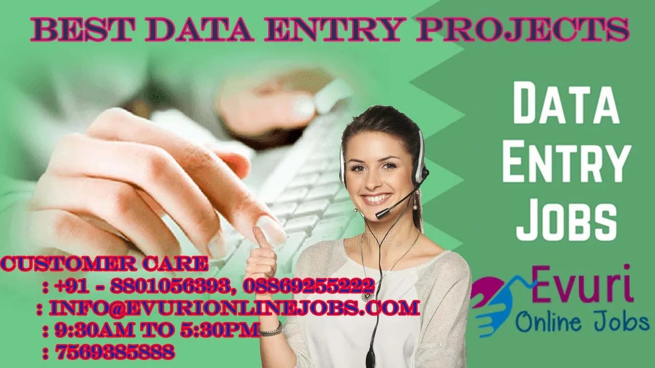 Full Time / Part Time Home Based Data Entry Jobs