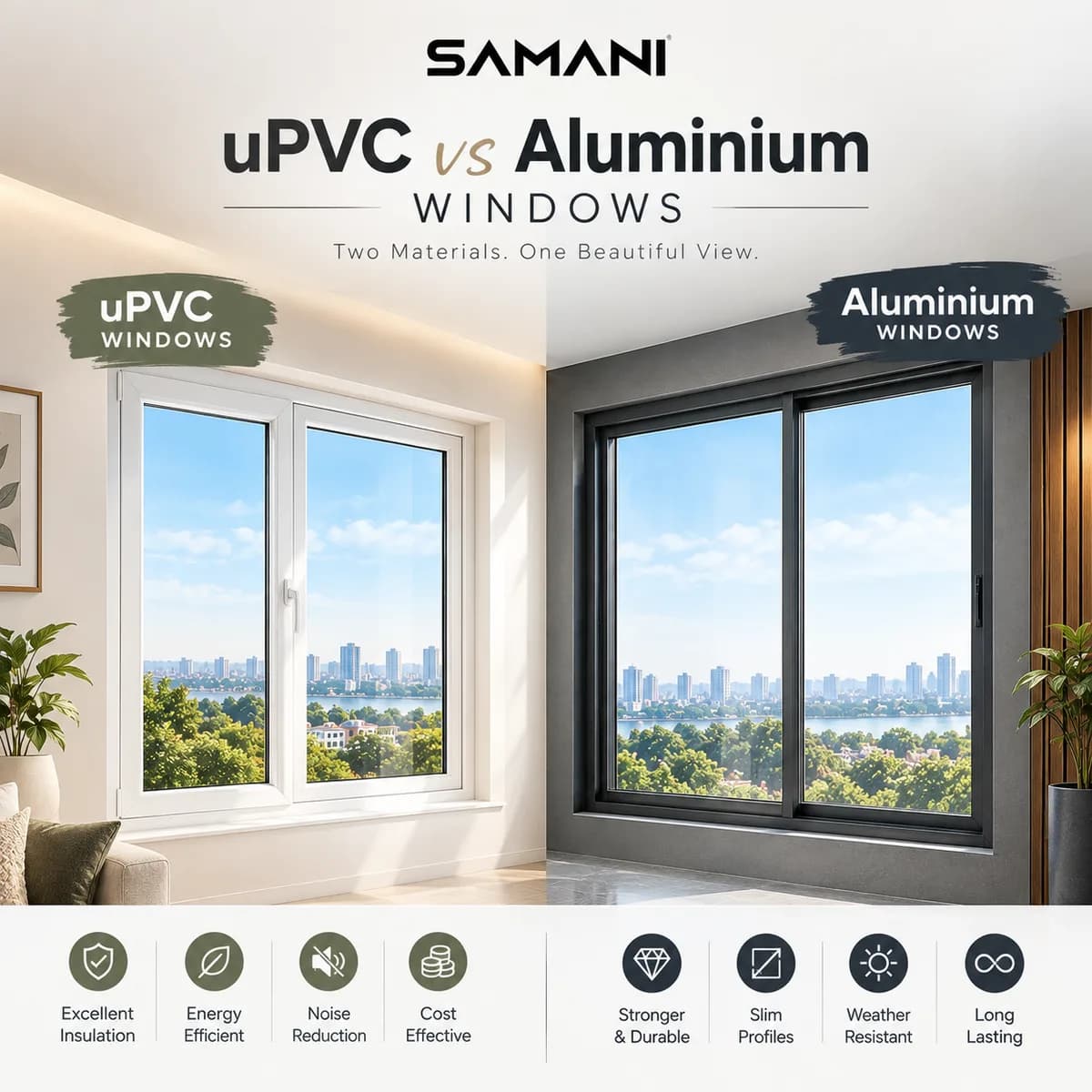 uPVC Vs Aluminium Windows | Compare Before You Build | Samani ECC