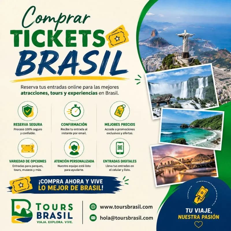 Comprar tickets Brasil de forma fácil, rápida y segura | Tours Brasil