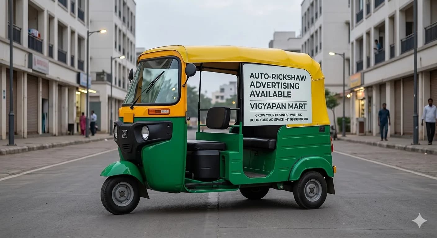Auto Rickshaw Hood Advertising in Gurgaon | Vigyapan Mart