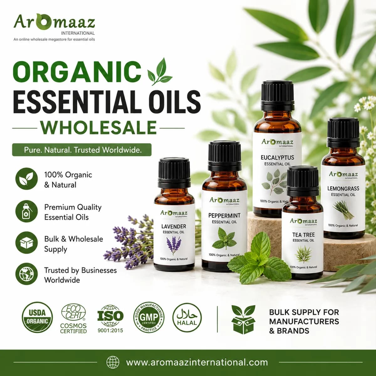  Premium Organic Essential Oils for Global Brands