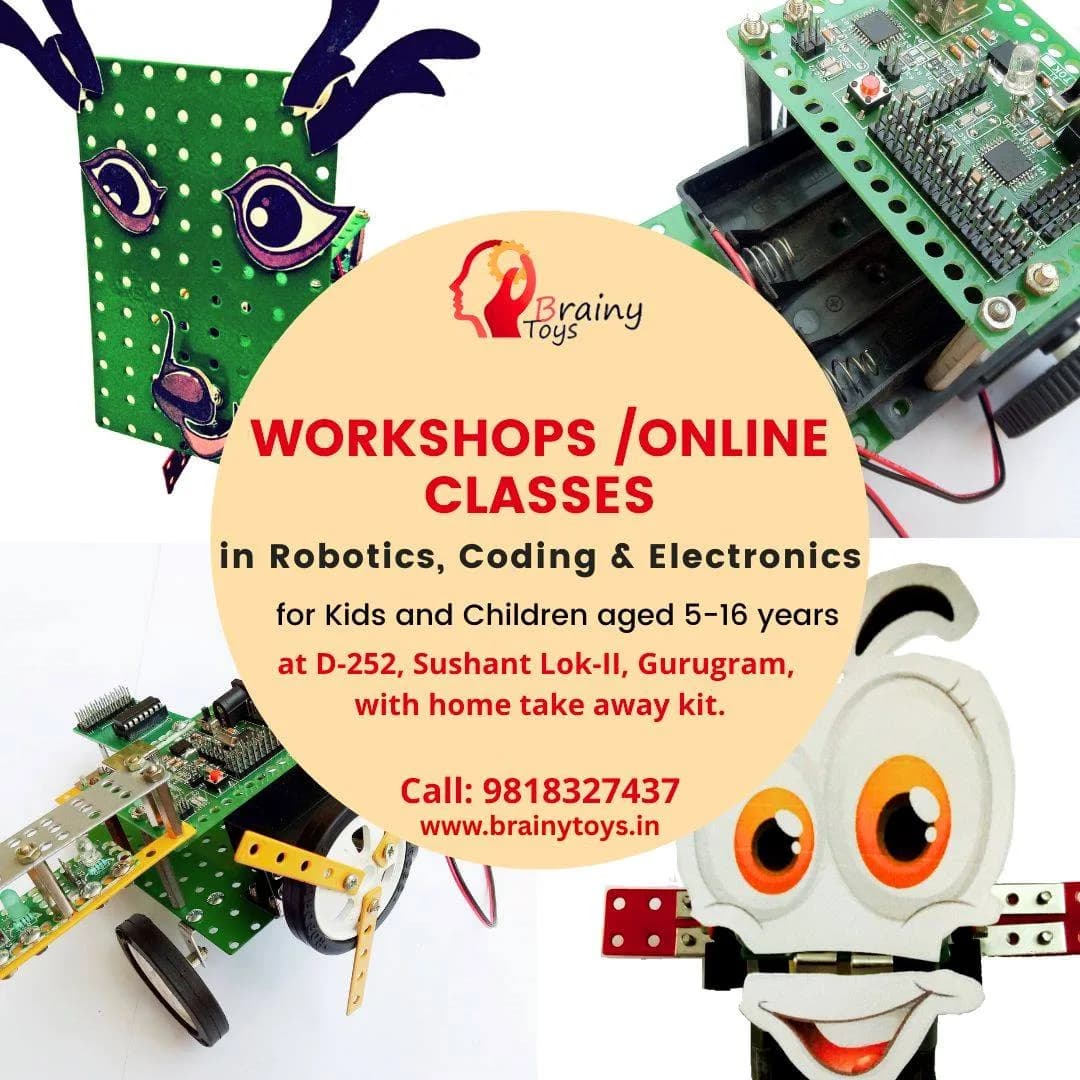 Brainy Toys Hands-On Workshops for Kids! (Online/Offline) Aged 5-16yrs
