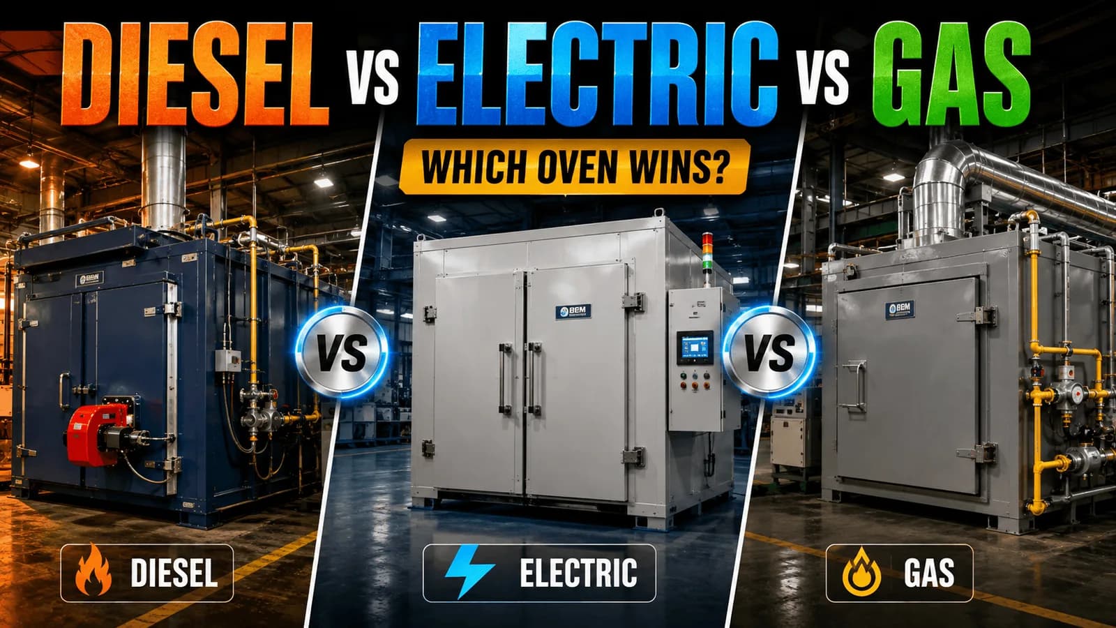 Diesel Fired Oven vs Electric Oven vs Gas Fired Oven