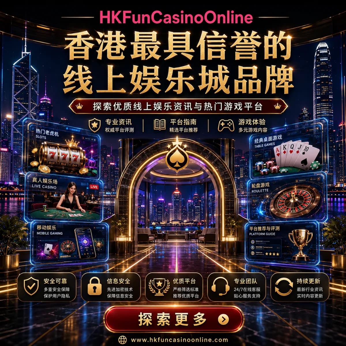 在 HKFunCasinoOnline 暢玩經典和現代的 網上賭場 老虎機
