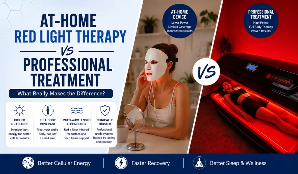 At Home vs Professional Red Light Therapy: Key Differences