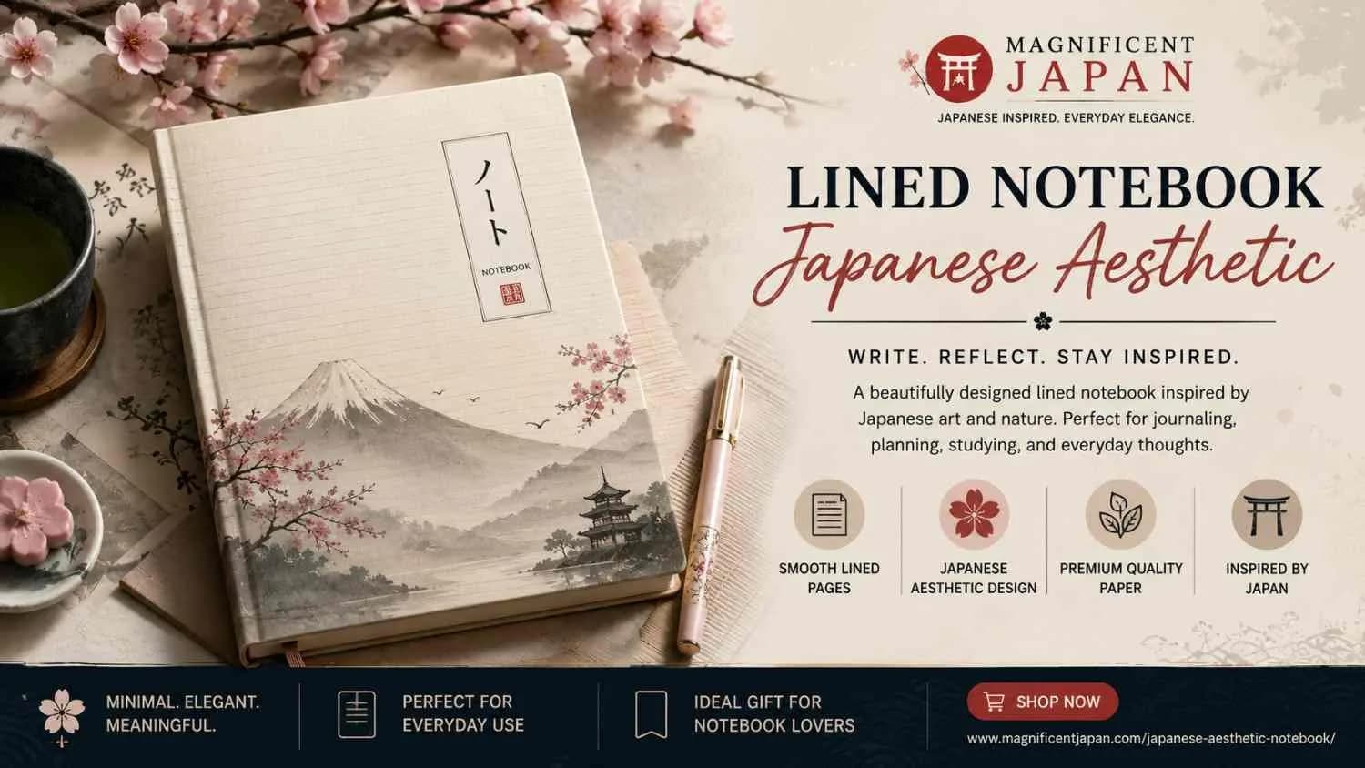 lined notebook japanese aesthetic