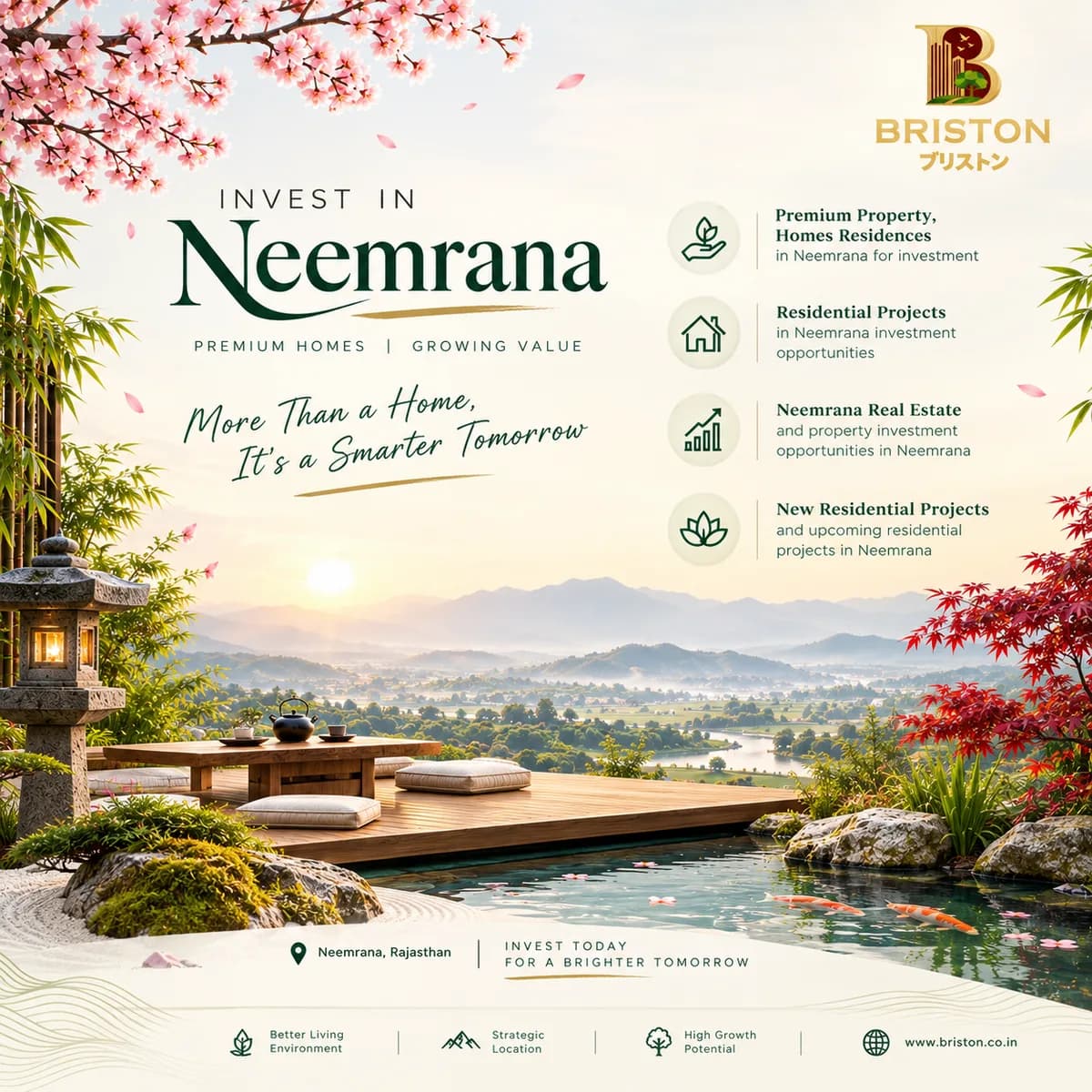 Briston Mirai Hills Neemrana – Premium Property, Homes & Residences in Neemrana for Investment