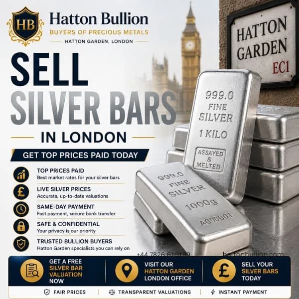 Sell Silver Bars in London - Get Top Prices Paid Today