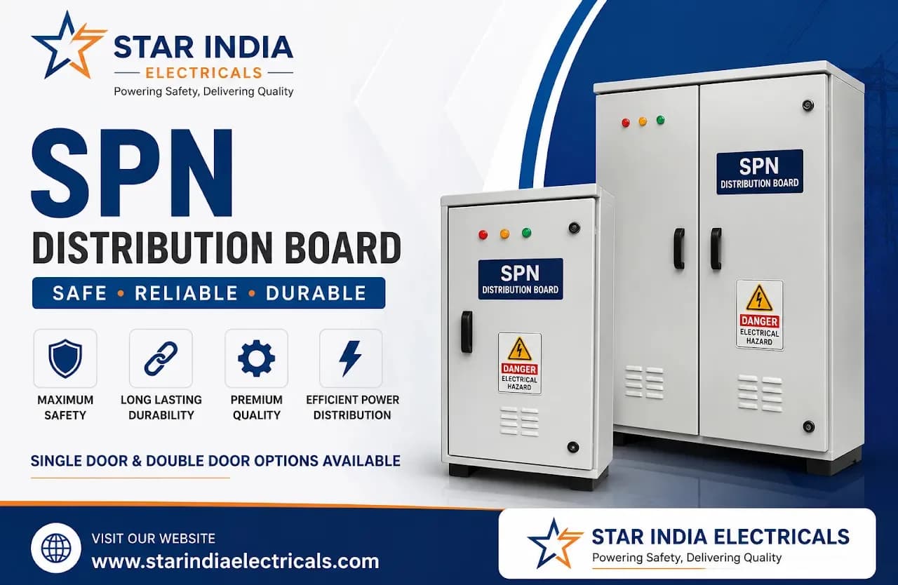 Top Single Door SPN Distribution Board Manufacturer in India for Modern Installations