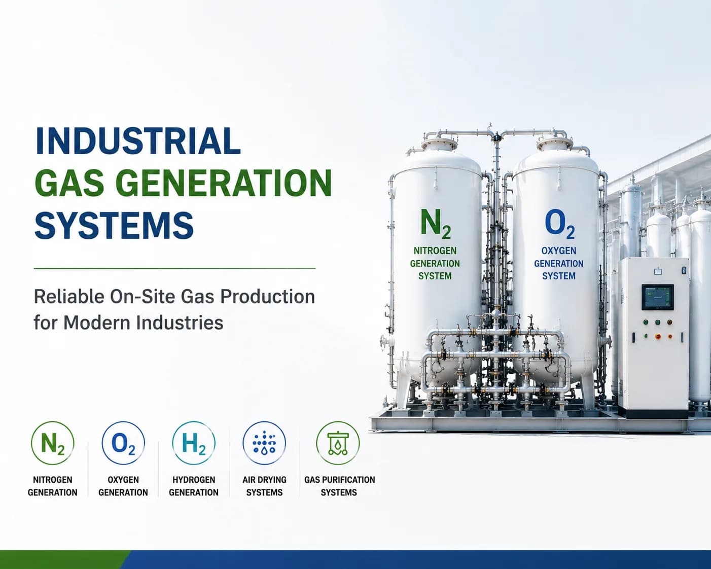 Industrial Gas Generation Systems for Reliable On-Site Gas Production