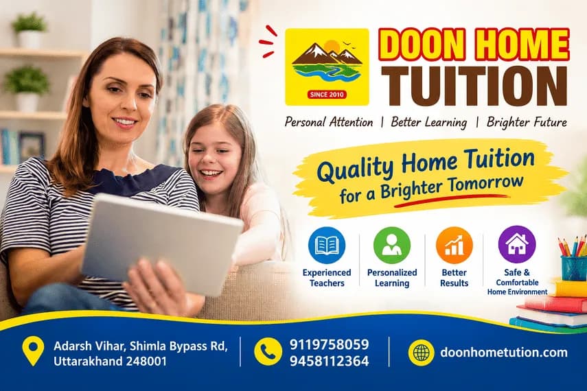 Best Home Tuition Teacher in Dehradun for Smarter Study Plans 
