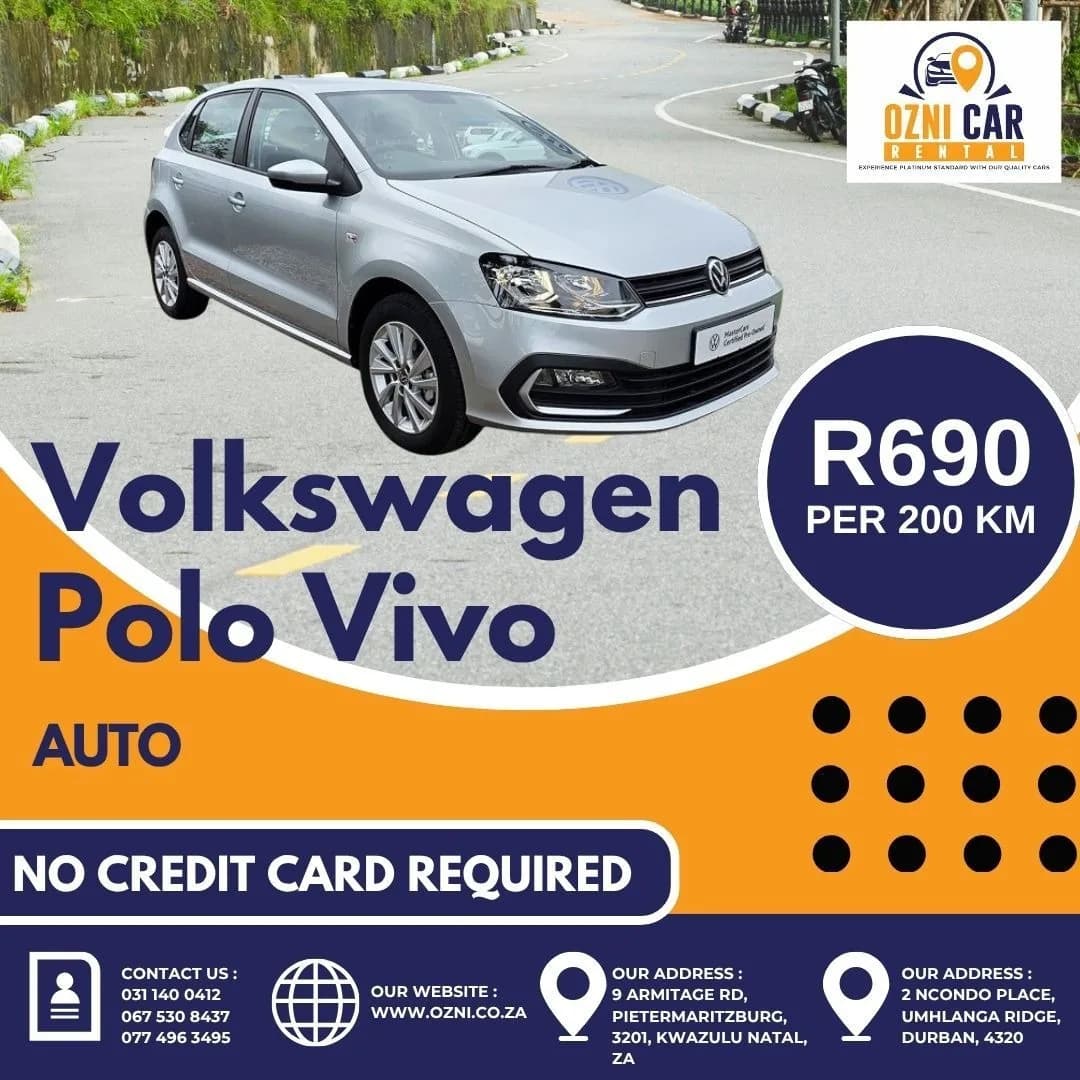 Rent A Car Without Deposit Durban – OZNI Car Rental Affordable Self-Drive Services
