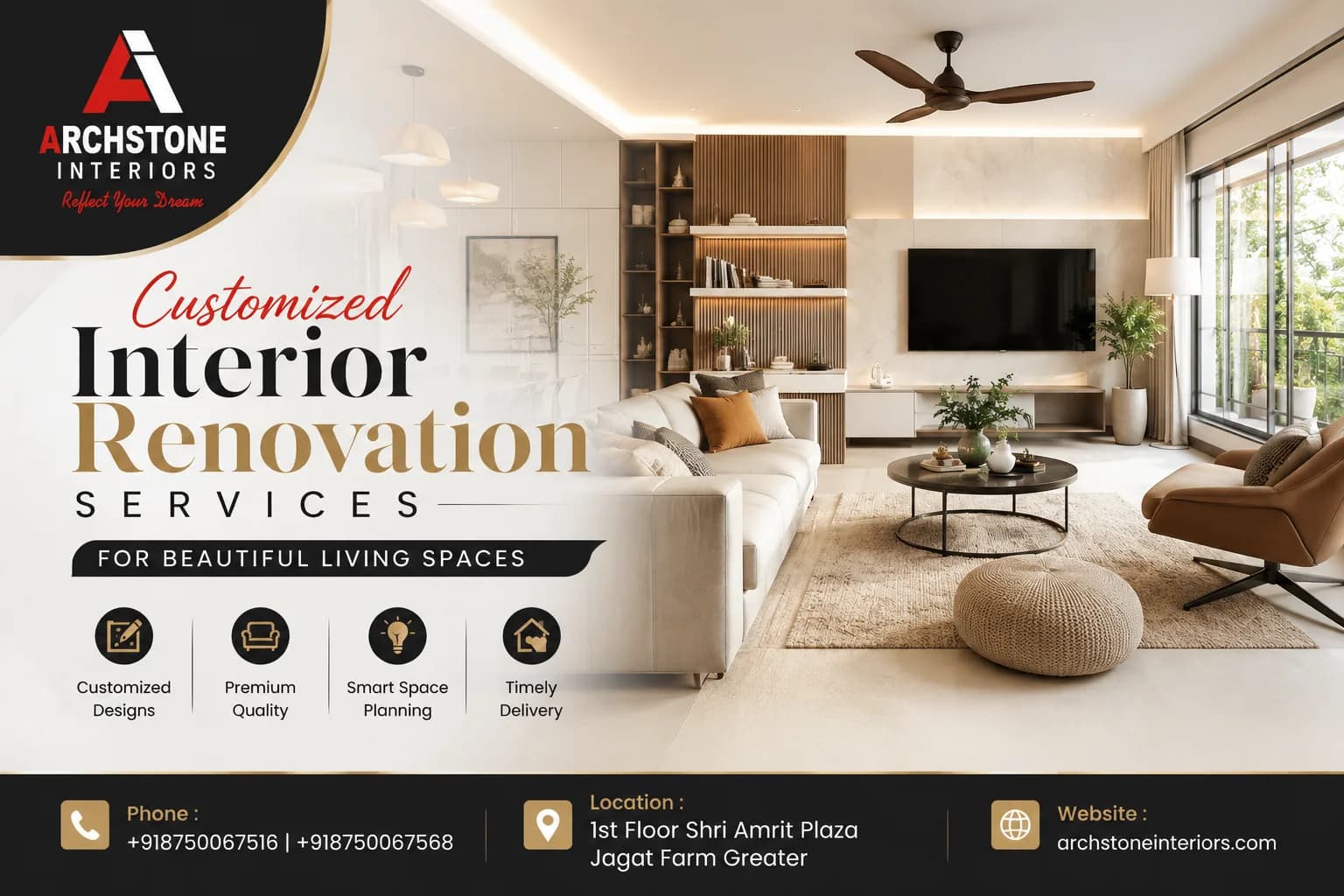 Customized Interior Renovation Services for Beautiful Living Spaces