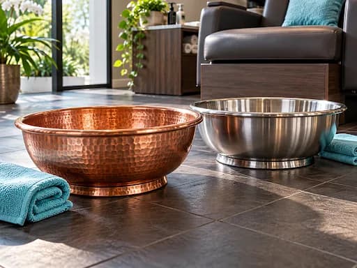 Portable Pedicure Bowls: Copper vs. Stainless Steel for Your Salon
