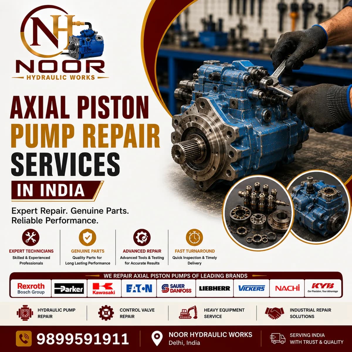Axial Piston Pump Repair Services in India