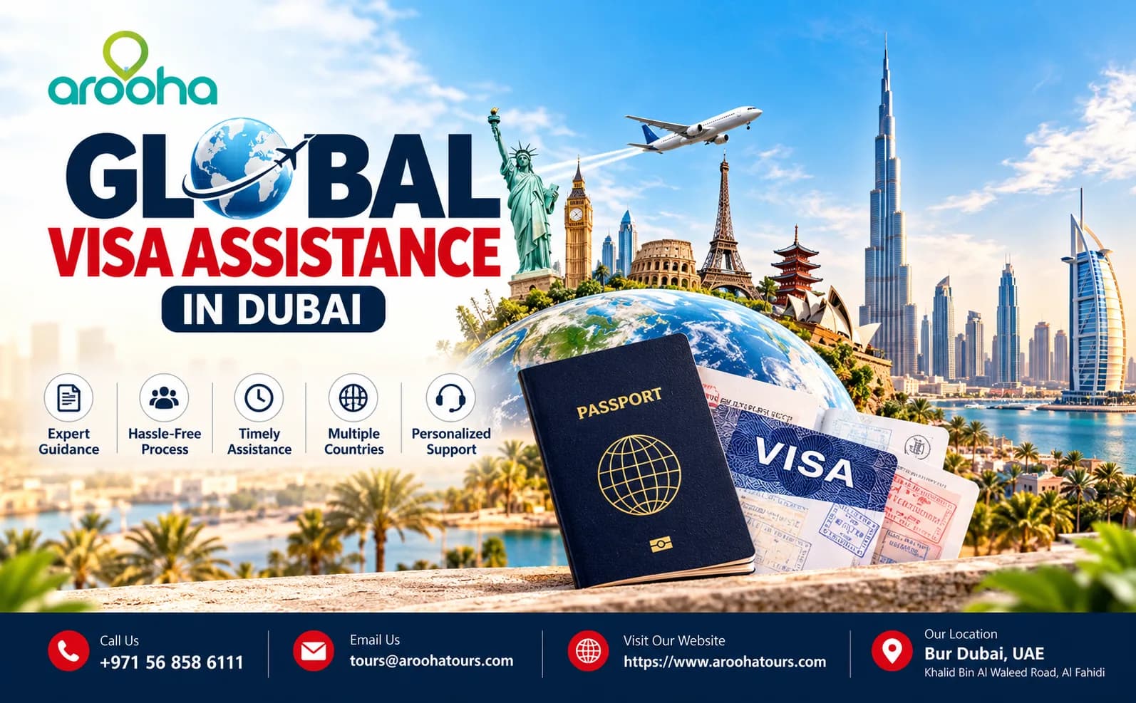 Global Visa Assistance in Dubai | Arooha Tours