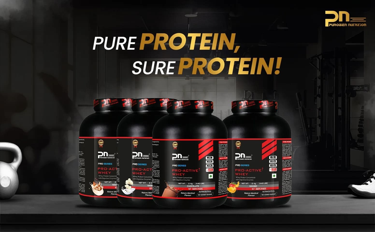 Best Whey Protein for Muscle Gain | Whey Protein Powder India | Purobien Nutrition