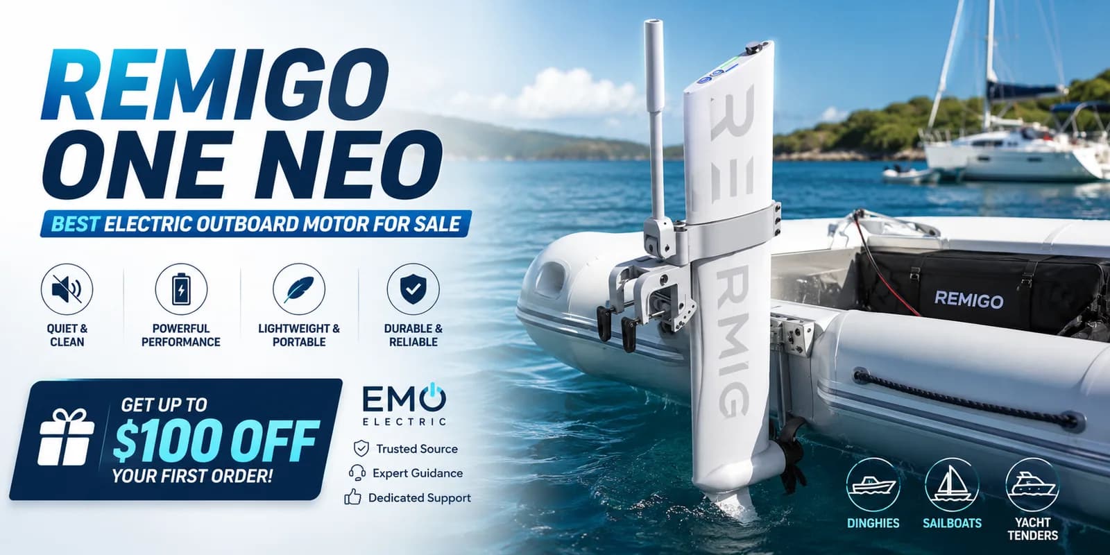 Remigo Electric Outboard - Best Electric Outboard Motor for Sale