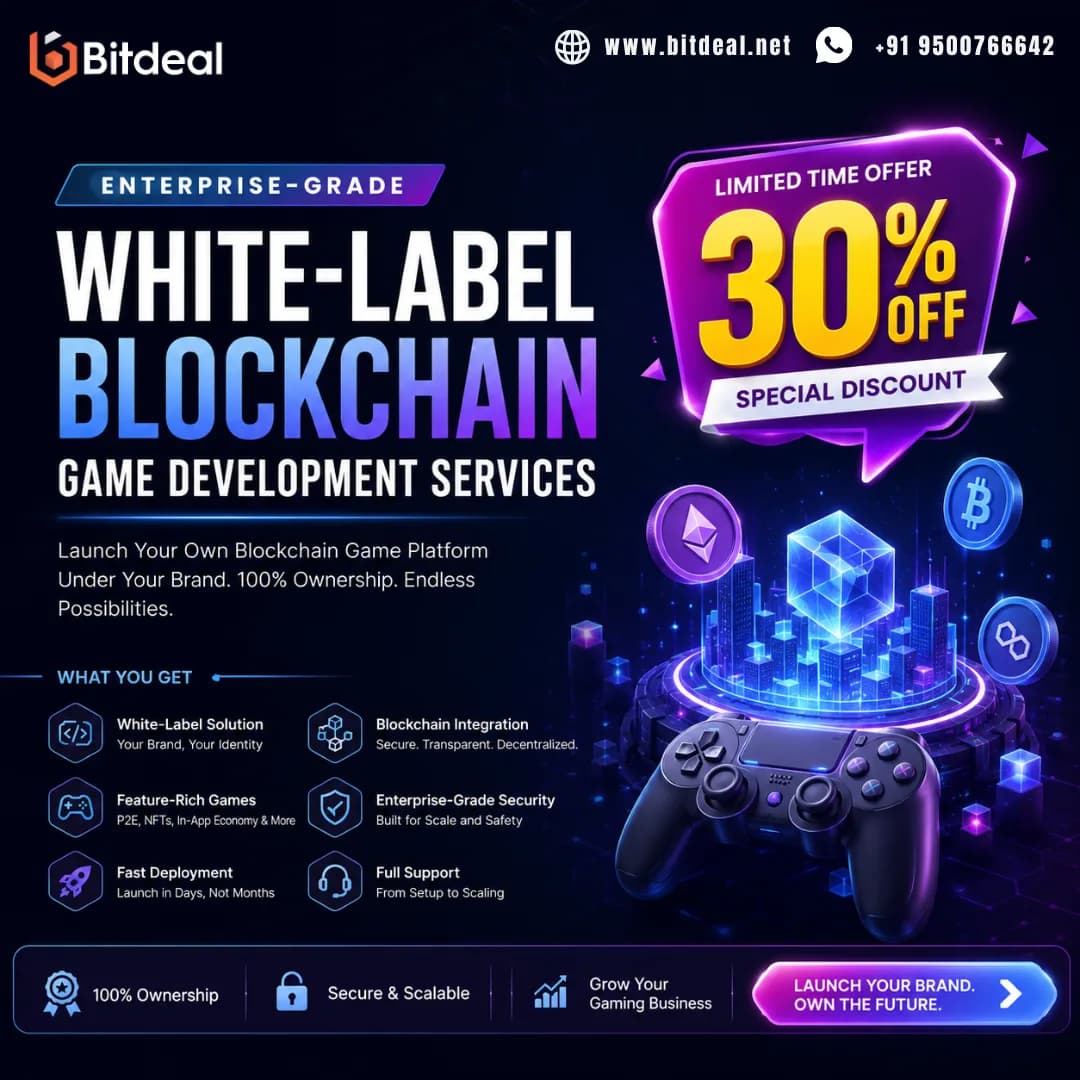 Enterprise-Grade White-Label Blockchain Game Development Services – 30% OFF