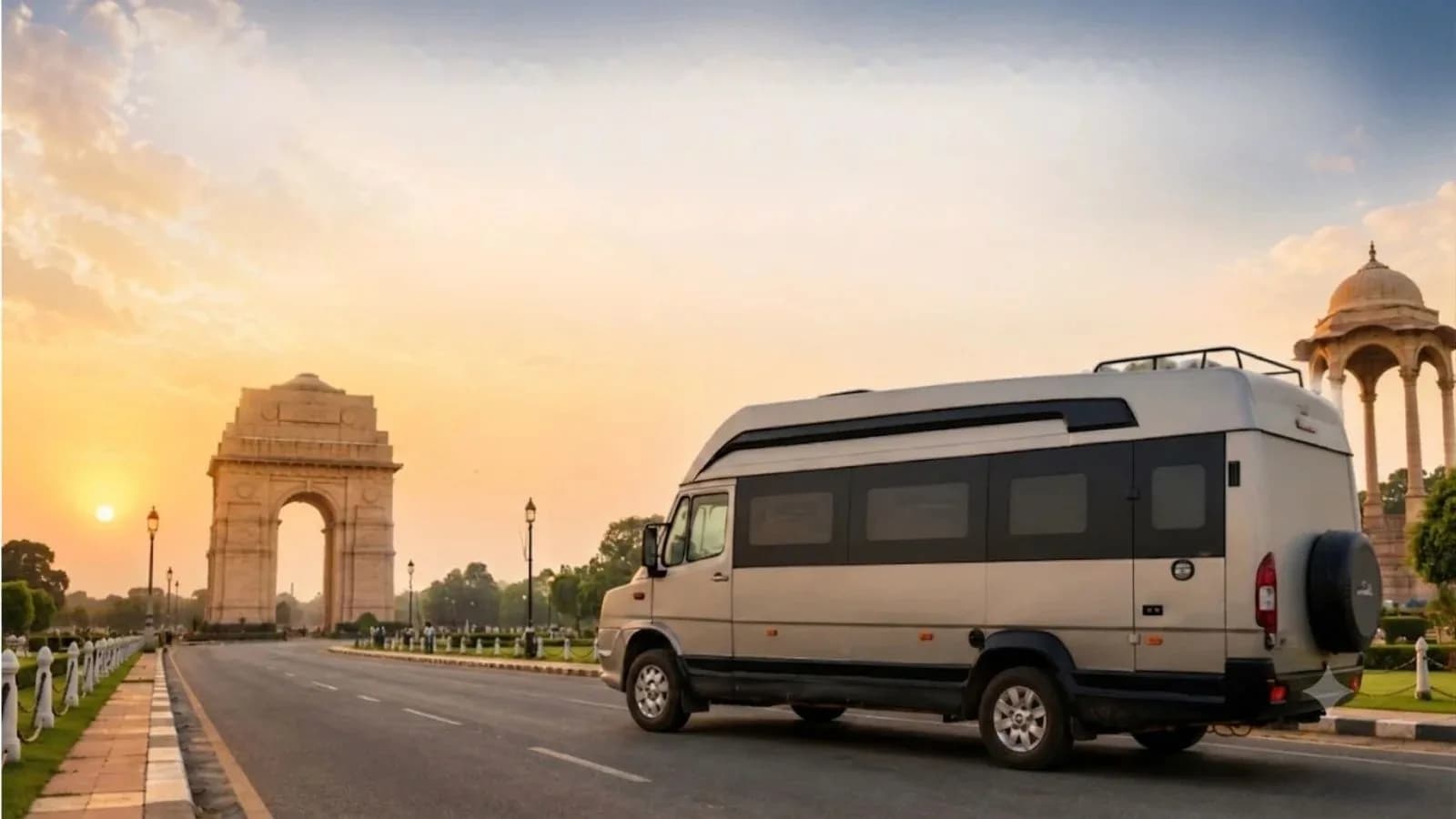 Caravan rental per day price Delhi	