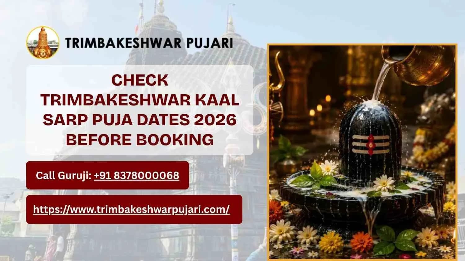 Check Trimbakeshwar Kaal Sarp Puja Dates 2026 Before Booking		