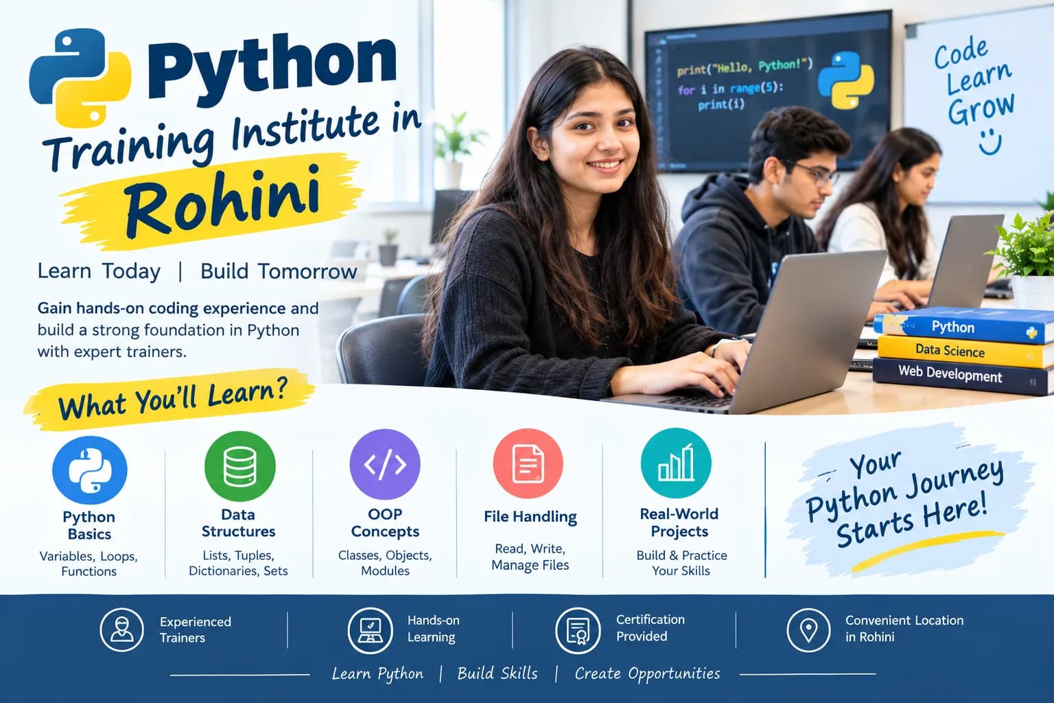 Build Your Coding Future with the Best Python Training Institute in Rohini