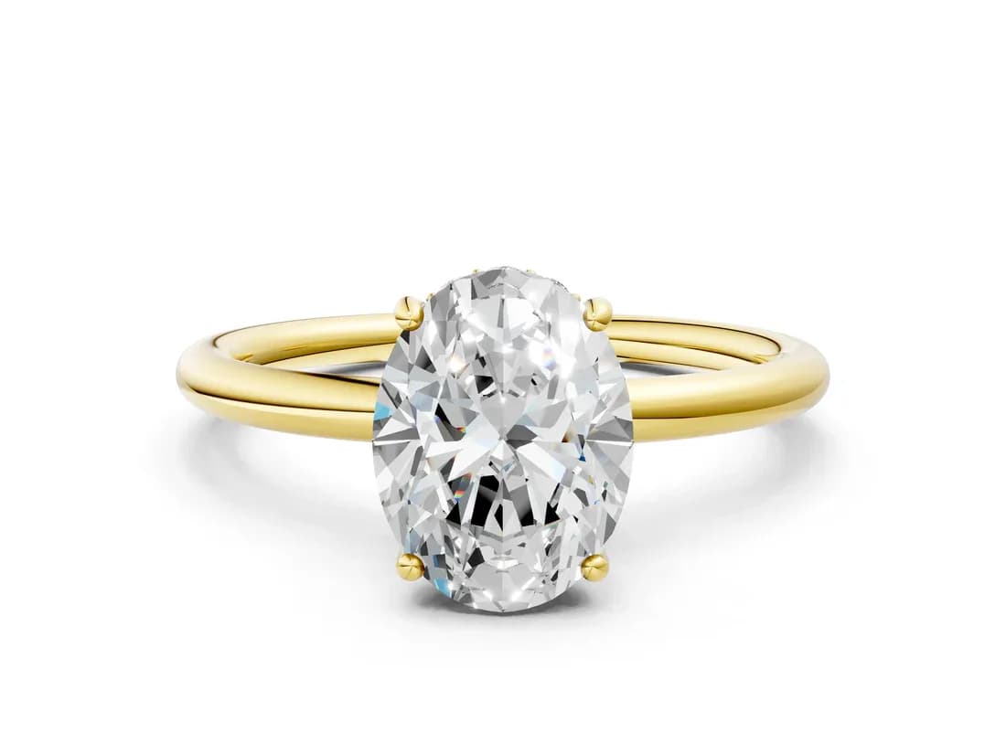 Yellow Gold Oval Diamond Ring – Shop Timeless Elegance Today!