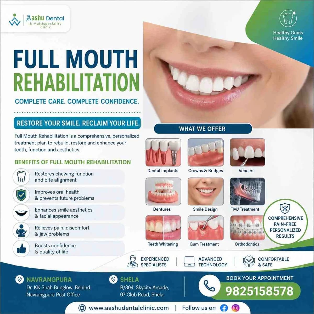 Full Mouth Rehabilitation in Navrangpura | DR. Manish Shah
