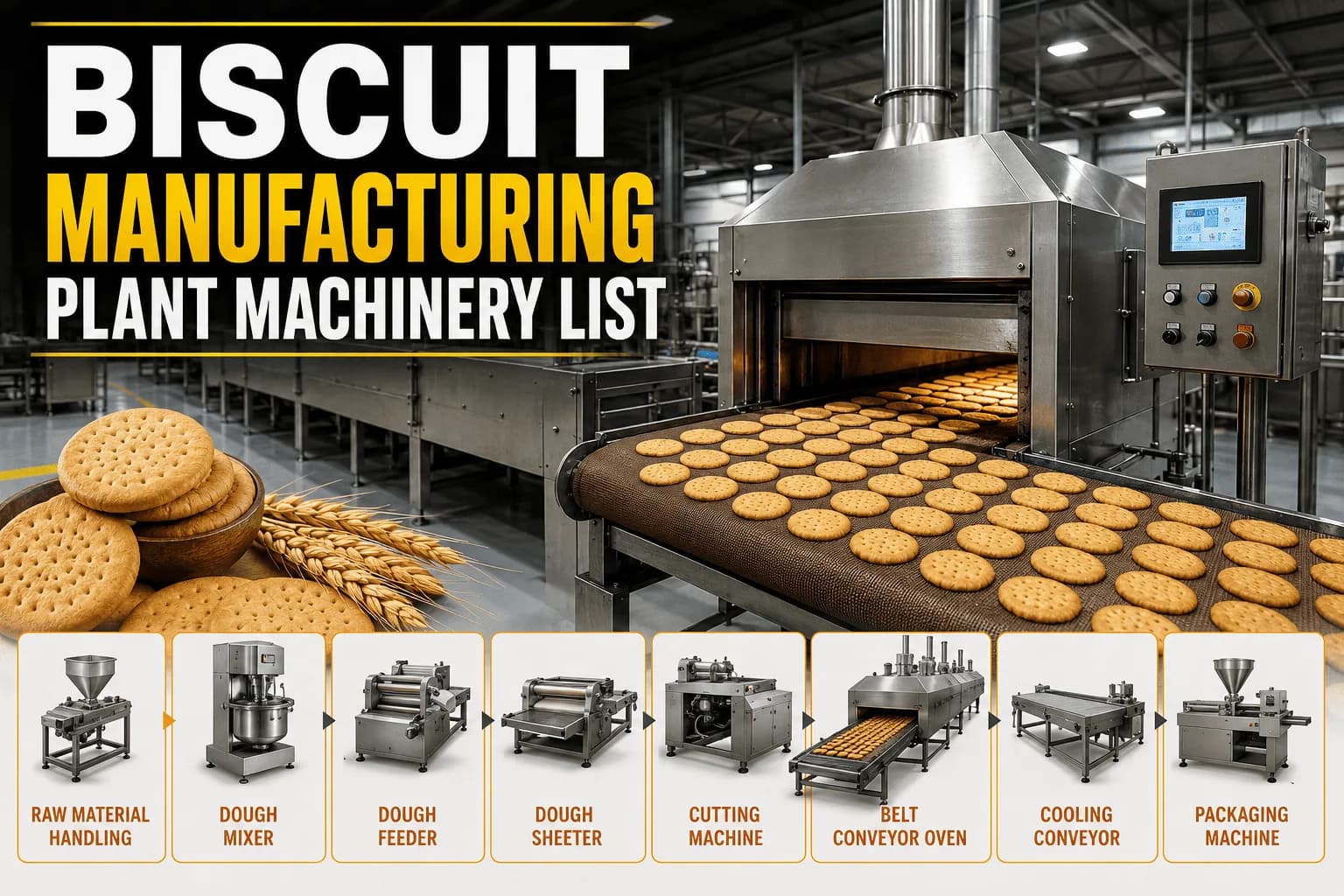 Biscuit Manufacturing Plant Machinery List
