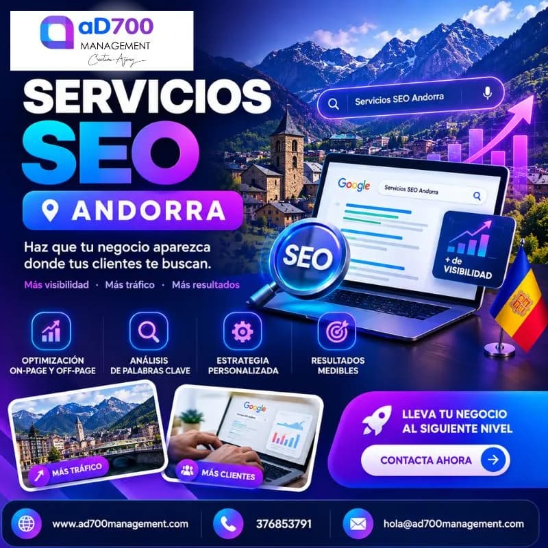 Ad700 Management: Servicios SEO Andorra profesionales