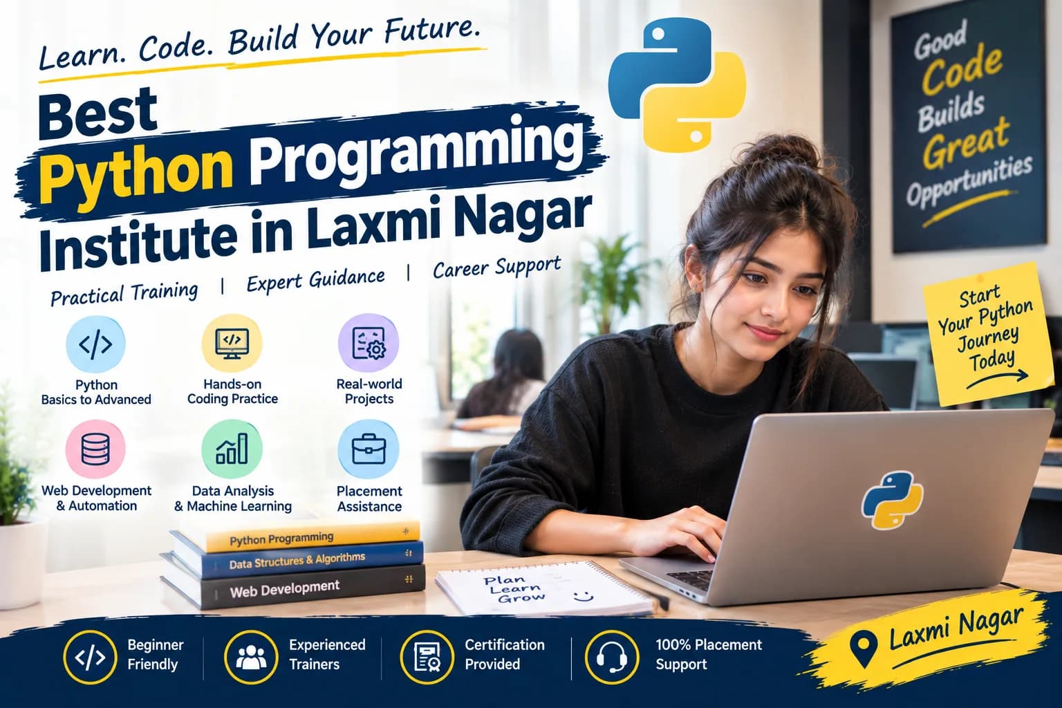Learn Python Programming Skills with Practical Training in Laxmi Nagar