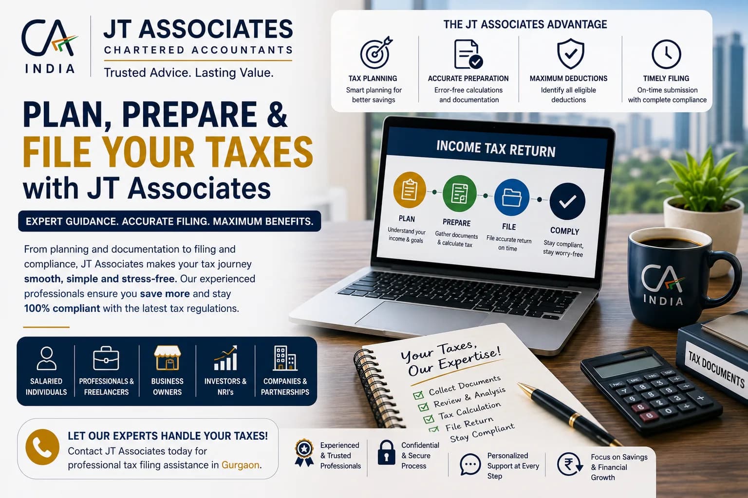 Plan, Prepare & File Your Taxes with JT Associates