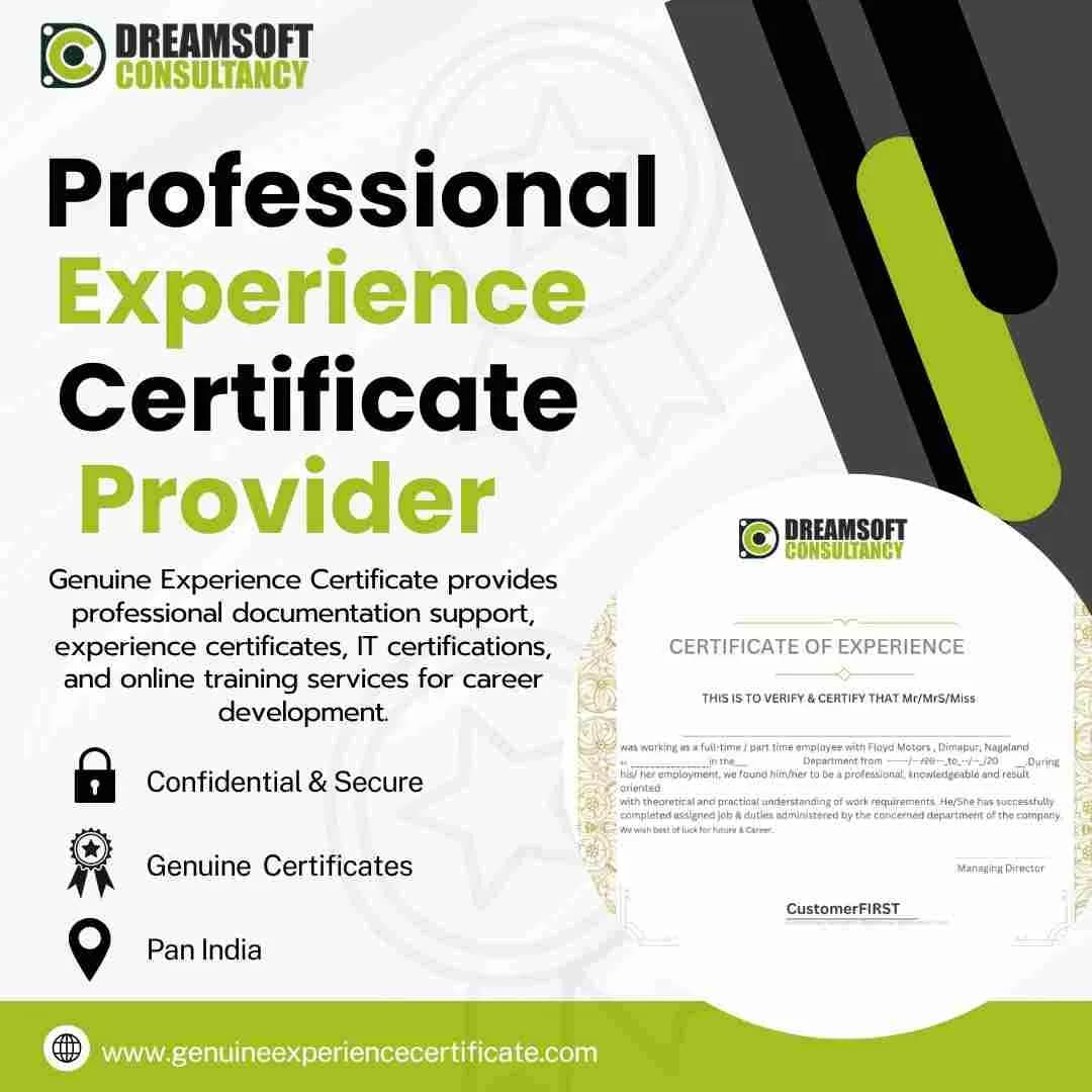 Trusted Experience Certificate Provider in Delhi Online