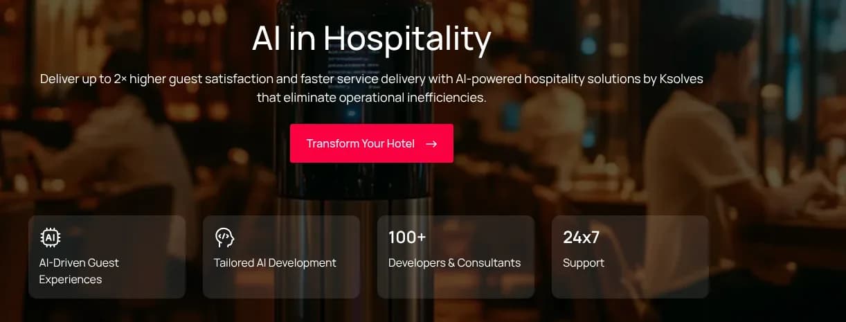 Enterprise AI for Hospitality Industry Development Services – Ksolves