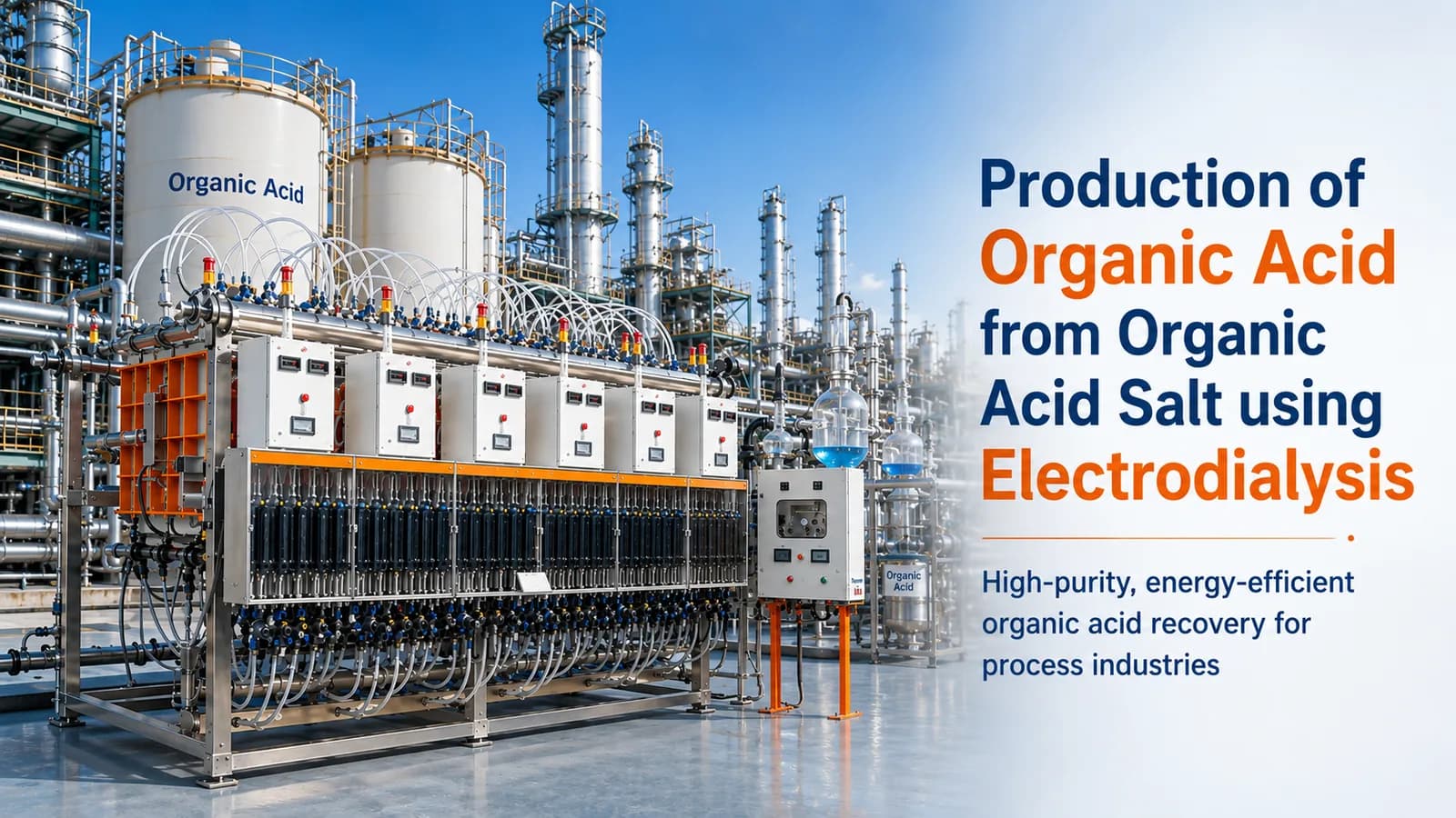 Organic Acid Production Plant – Electrodialysis-Based Turnkey Systems